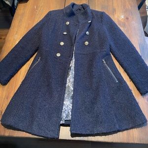 Guess Large Womens Navy Blue Peacoat